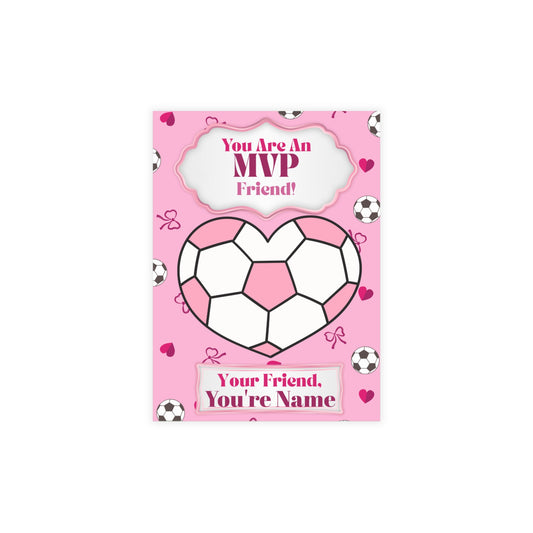 MVP Friend Soccer Valentines | Valentines Day Cards for Kids | Soccer Team Valentines with Envelopes