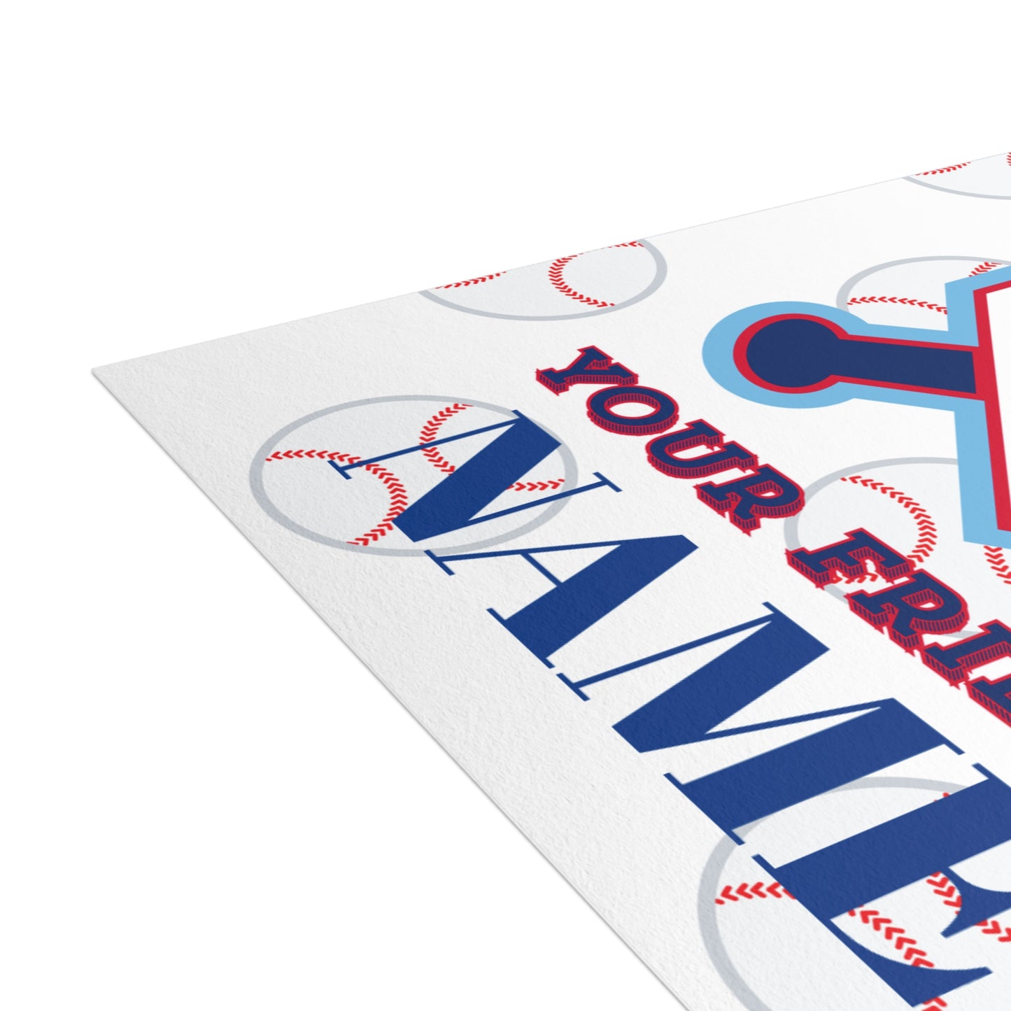 Personalized Homerun Valentines Day Cards