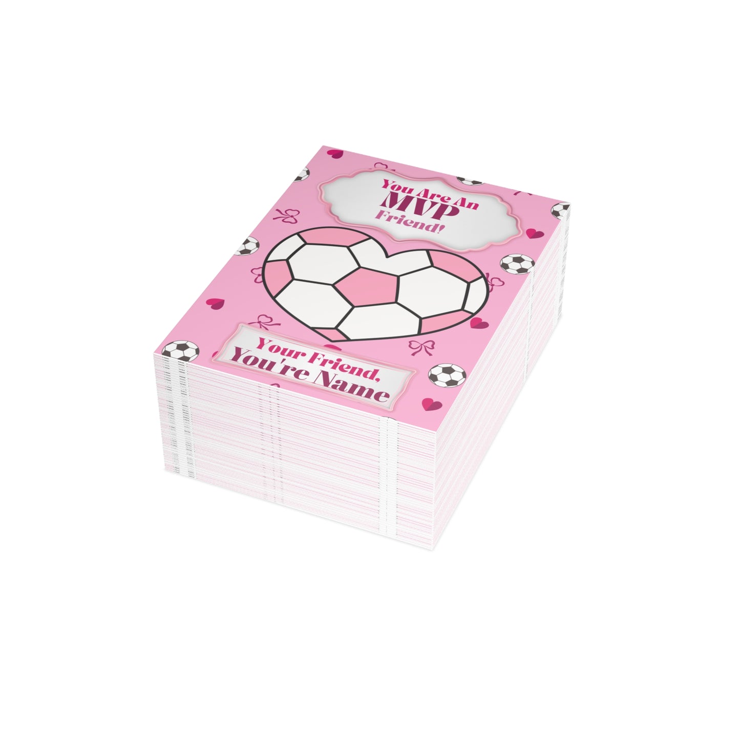 MVP Friend Soccer Valentines | Valentines Day Cards for Kids | Soccer Team Valentines with Envelopes