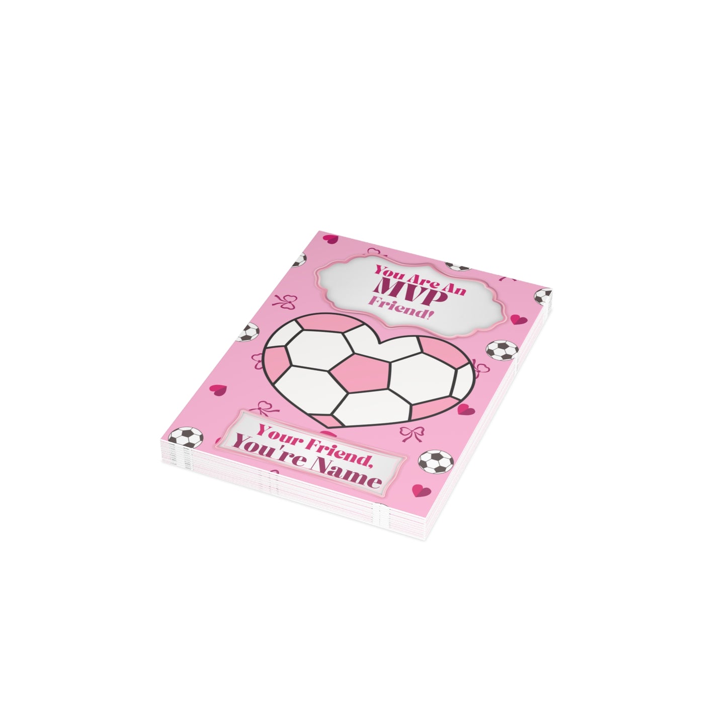 MVP Friend Soccer Valentines | Valentines Day Cards for Kids | Soccer Team Valentines with Envelopes