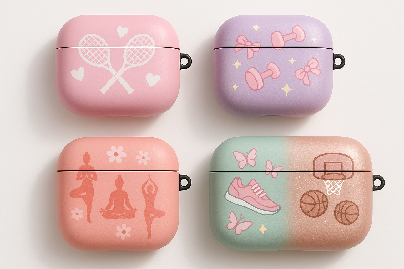 girly AirPods sport themed cases